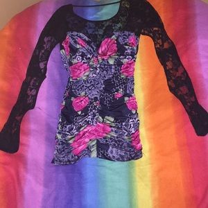 Black dress with print roses 🌹